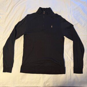 Polo Ralph Lauren Black Cotton Quarter Zip XL